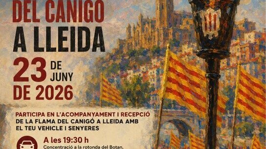 Arribada de la Flama del Canigó a Lleida