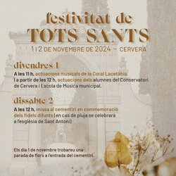 Festivitat de Tots Sants a Cervera