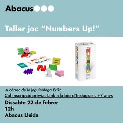 Taller joc 'Numbers up!'