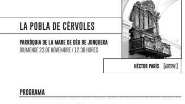 Festival d'Orgues. Concert de l’organista Héctor París