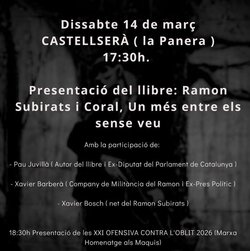 Ramon Subirats i Coral. Un més entre els sense veu