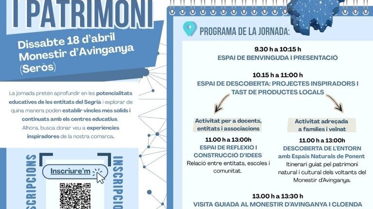 Jornada per enfortir els vincles entre educació, cultura i patrimoni