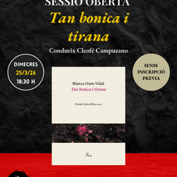 Club de lectura obert per parlar del poemari 'Tan bonica i tirana', de Blanca Llum Vidal
