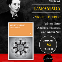 Presentació del llibre L’afamada, amb l’editora, Ester Andorrà