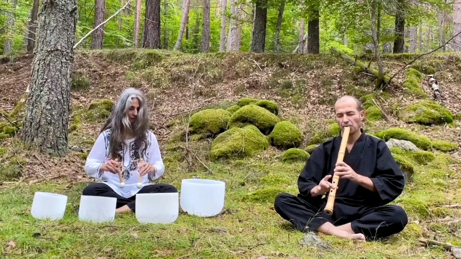 Meditació amb bols de quars